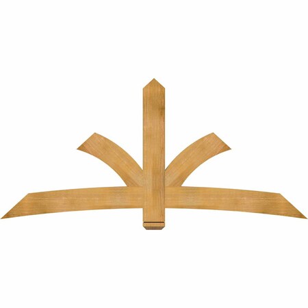 Ekena Millwork Davenport Rough Sawn Timber Gable Bracket, Western Red Cedar, 84"W x 38"H x 2"D x 6"F, 11/12 Pitch GBW084X38X0206DAV00RWR